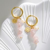 Fashion Flower Butterfly 304 Stainless Steel No Inlaid 14K Gold Plated Earrings sku image 4