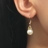 Women's Fashion Pearl Imitation Pearl Earrings Diamond Artificial Rhinestones Earrings main image 2