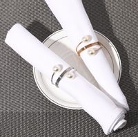 Simple Napkin Ring Napkin Ring Pearl Spiral Napkin Ring Scarf Buckle main image 3