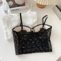 Sexy Solid Color Lace Strapless Camisole main image 4