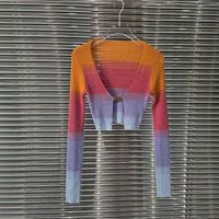Color Contrast Patchwork Long Sleeve Cardigan main image 1
