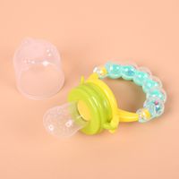 Cute Bell Bite Multi-color Fruit Drain Tableware Pacifier Supplement Rattle Food Feeder sku image 11