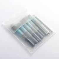 New Blue 12 Pcs Transparent Wooden Handle Transparent Bag Makeup Brush Set main image 5