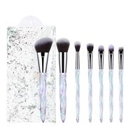 Trendy 5 Pcs 7 Pcs Transparent Acryl Griff Pvc Tasche Make-up Pinsel Set sku image 9