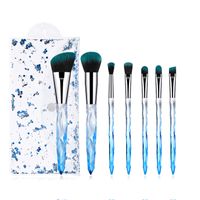 À La Mode 5 Pcs 7 Pcs Transparent Acrylique Poignée Pvc Sac De Maquillage Brosse Ensemble main image 5