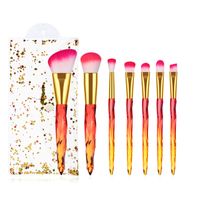 Trendy 5 Pcs 7 Pcs Transparent Acrylic Handle Pvc Bag Makeup Brush Set sku image 11