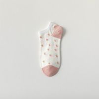 Mignon Rose Blossom Motif Taille Libre Femmes De Coton Cheville Chaussettes sku image 6