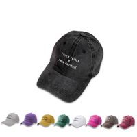 Fashion Simple Letter Embroidery Peaked Cap Wide Brim Cap main image 1