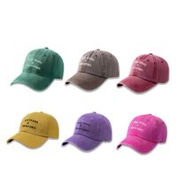 Fashion Simple Letter Embroidery Peaked Cap Wide Brim Cap main image 4