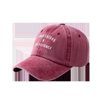 Fashion Simple Letter Embroidery Peaked Cap Wide Brim Cap main image 2