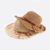 Summer New Women's Wide Brim Sun Protection Ruffled Handmade Straw Hat main image 2
