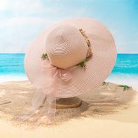 Summer New Beach Sun Protection Summer Hat Big Brim Straw Hat sku image 1