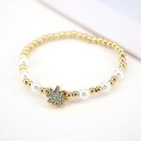 Simple Style Heart Shape Copper Beaded Pearl Bracelets 1 Piece sku image 6