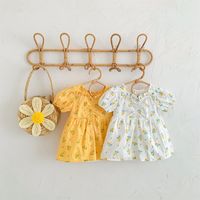 Baby Girl's Bohemian Ditsy Floral Cotton Floral Floral Dress Above Knee Baby Clothes main image 3