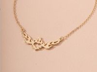 Fashion Alloy Flame Necklace Daily 1 Piece sku image 1