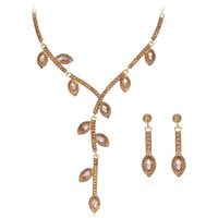 Elegant Glam Fashion Geometric Alloy Diamond Rhinestone Jewelry Sets sku image 1