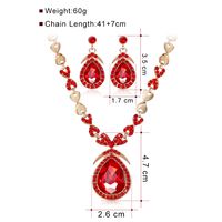 Women's Glam Classic Style Water Drop Alloy Earrings Necklace Jewelry Set Diamond Rhinestone Jewelry Sets main image 3