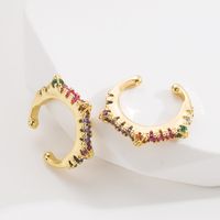 Fashion New Multicolored Zircon Inlaid Non-piercing Earrings main image 4