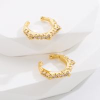 Fashion New Multicolored Zircon Inlaid Non-piercing Earrings main image 3