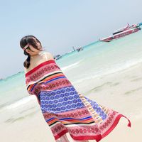 Women's Vacation Bohemian Totem Satin Silk Scarves sku image 8