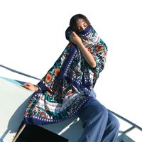 Women's Vacation Bohemian Totem Satin Silk Scarves main image 4