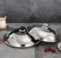 Simple Wholesale Household 28-42cm Wok Combination Cover Stainless Steel Pot Lid main image 2