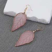 Wholesale Jewelry 1 Pair Romantic Leaf Alloy Resin Earrings main image 1
