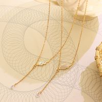 Frau Mode Einfacher Stil Quasten Titan Stahl Künstliche Perlen Halskette main image 1