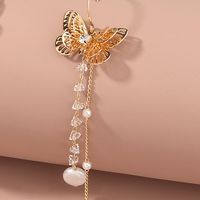 Elegant Butterfly Alloy Plating Artificial Pearl Earrings 1 Piece main image 2