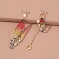 Bohemian Wings Butterfly Resin Artificial Rhinestones Earrings 1 Pair main image 4