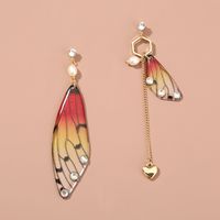 Bohemian Wings Butterfly Resin Artificial Rhinestones Earrings 1 Pair sku image 5