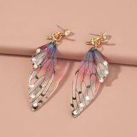 Bohemian Wings Butterfly Resin Artificial Rhinestones Earrings 1 Pair main image 7