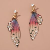 Bohemian Wings Butterfly Resin Artificial Rhinestones Earrings 1 Pair sku image 2