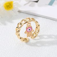 Women's Simple Style Devil's Eye Palm Alloy Rings Plating Alloy Rings sku image 1