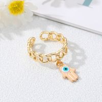 Women's Simple Style Devil's Eye Palm Alloy Rings Plating Alloy Rings sku image 2