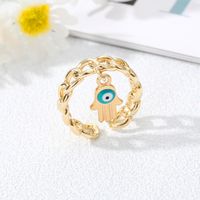 Women's Simple Style Devil's Eye Palm Alloy Rings Plating Alloy Rings sku image 3