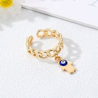 Women's Simple Style Devil's Eye Palm Alloy Rings Plating Alloy Rings sku image 4