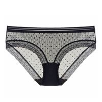 Solid Color Breathable Lace Low Waist Briefs Panties sku image 14