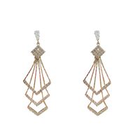 Women's Fashion Shiny Geometric Alloy Earrings Plating Inlay Artificial Rhinestones Drop Earrings main image 6