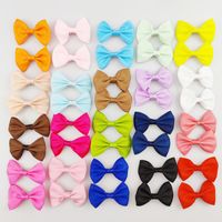 Girl's Cute Sweet Solid Color Bow Knot Polyester Hair Accessories Hair Clip 1 Set main image 6