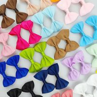 Girl's Cute Sweet Solid Color Bow Knot Polyester Hair Accessories Hair Clip 1 Set main image 2