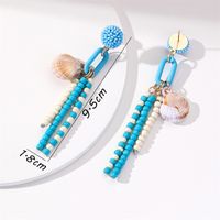 New Fashion Shell Decor Long Bead Tassel Earrings main image 5