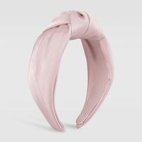 Fashion Simple Solid Color Wide-brimmed Fabric Knotted Hairband Women main image 5