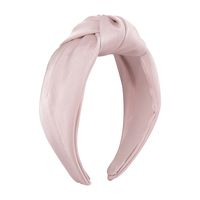 Fashion Simple Solid Color Wide-brimmed Fabric Knotted Hairband Women sku image 1