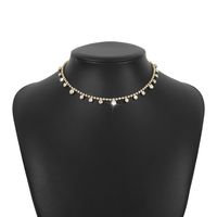 Fashion Elegant Women's Rhinestone Inlaid Claw Chain Choker sku image 1