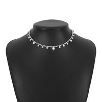 Fashion Elegant Women's Rhinestone Inlaid Claw Chain Choker sku image 2