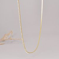 Vintage-stil Geometrisch Titan Stahl Eingelegtes Gold Künstliche Diamanten Halsband main image 3
