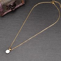 Mode Vintage Stil Parfüm Flasche Perle Anhänger Titan Stahl 18k Gold Überzug Halskette main image 2