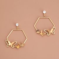 Modern Style Geometric Butterfly Alloy Plating No Inlaid Earrings 1 Pair main image 1