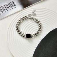 New Style Hip Hop Stainless Steel Thick Chain Bracelet sku image 1